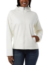 32 Degrees Womens Jacket Cream Softshell Hood Full Zip Pockets Soft Fleece - $808.12 MXN