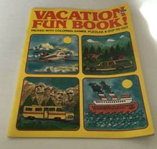 Vintage Vacation fun book coloring games puzzles children&#39;s road trip book - $19.75