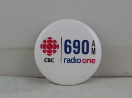 CBC Pin - 690 AM CBC 1 Victoria BC - Celluloid Pin  - £11.78 GBP