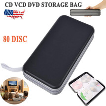 80 Sleeve CD DVD Blu Ray Disc Carry Case Bag Holder Wallet Storage Ring ... - $69.99