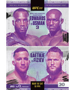 UFC 286 Poster Leon Edwards VS Kamaru Usman MMA Event Fight Card Art Print - £9.57 GBP+