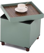 The &quot;Dorriss Storage Ottoman&quot; Is A Foldable, Faux Leather Ottoman That M... - $107.88 CAD