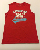 Boys Shirts Red Tank Top Graphic Muscle  - £7.02 GBP