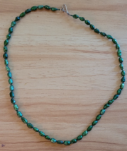 Green Beaded Necklace L-Shaped Closure 8.5 Inches Cute Accessory Party W... - $9.99
