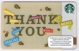 Starbucks Canada 2012 Thank You Gracias Merci Gift Card No Value English... - $1.44