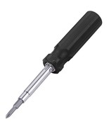 Black 6-In-1 Flat Head &amp; Phillips Reversible Screwdriver #1 And #2 Phill... - $21.14