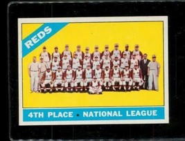 Vintage 1966 Topps Baseball Card #59 Cincinnati Reds 4TH Place National League - £7.89 GBP