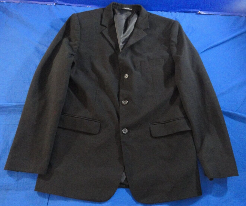 3 BUTTON DESIGNER CALVIN KLEIN BLACK BUSINESS SUIT JACKET WOMENS 18R 18 ... - $54.17