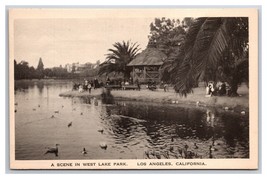 Scene In West Lake Park Los Angeles California CA UNP WB Postcard V24 - £3.96 GBP