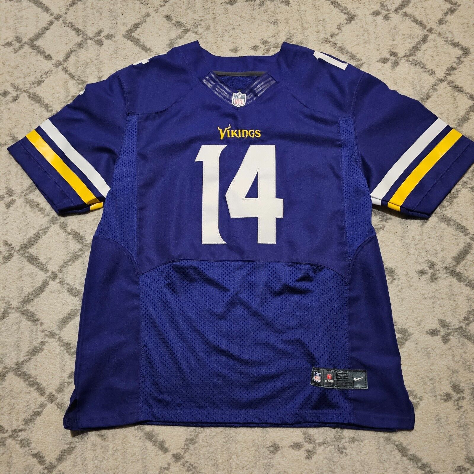 Minnesota Vikings Stefon Diggs Jersey, 2XL, Nike On Field Dri-Fit, #14, Purple - $29.02
