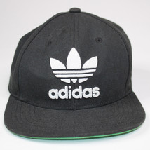 Adidas Originals Trefoil Chain Snapback Flatbill Hat Black And White Ball Cap - £10.44 GBP