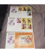 Postal History Dominica FDC #653 S/S SET OF 3 Disney Music piano Mickey ... - $3.95