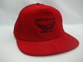 Saint John Spring Works Hat Vintage Red Snapback Baseball Cap - £15.74 GBP