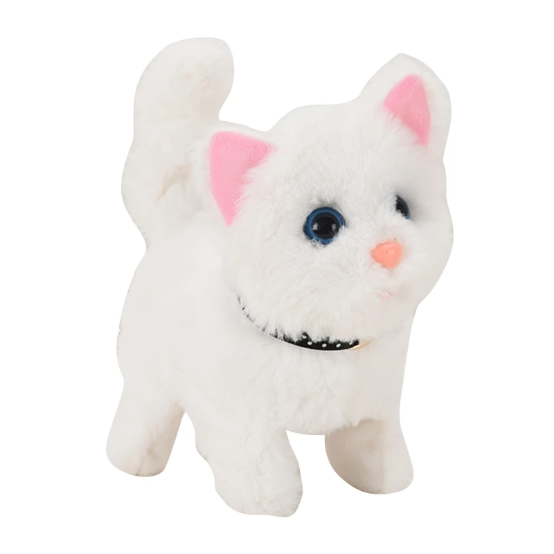 Plush Electronic Cats Move Meow Walking Interactive Pet Stuffed Kitten - £12.52 GBP+