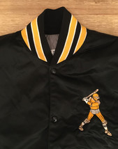 Vintage satin bomber Varsity jacket Knights Baseball Black Medium/Large ... - £46.29 GBP