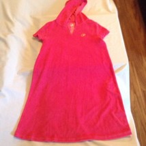 Size 4 5 XS Op swimsuit cover dress hoodie pink terry cloth girls - $13.29