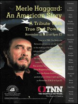 Merle Haggard An American Story 1994 TNN The Nashville Network advertisement ad - £3.31 GBP