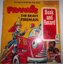 Vintage Frankie the Brave Fireman Book &amp; Record 33 ⅓ Playing Record 1971 - $5.44 CAD