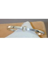 HTF Sterling &amp; 18K Tiffany &amp; Co. Circle Hook &amp; Eye Bangle Bracelet - £315.74 GBP