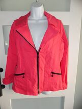 CHERYL NASH WINDRIDGE Melon Zipper Closure Stretch Jacket Size M Women's... - $120.15
