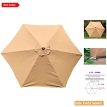 Stylish 9ft Replacement Umbrella Canopy with Air Vent - Lasting Outdoor ... - $61.33