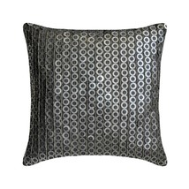 Decorative 16&quot;x16&quot; Silver Rings Grey Linen Pillows For Couch - Rings And Things - £26.71 GBP+