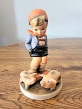 Vintage Goebel Hummel #66 &quot;Farm Boy&quot; with Pigs Figurine, West Germany  TMK6 - $46.71