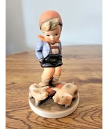 Vintage Goebel Hummel #66 &quot;Farm Boy&quot; with Pigs Figurine, West Germany  TMK6 - £36.69 GBP