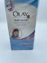 Olay Daily Facials Hydrating Cleansing Cloths 120 discontinued normal to dry New - $55.00