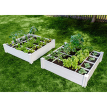 Vita 4&#39;x4&#39;x11&quot; Modular Vinyl Garden with Planting Grid, 2-pack - $146.65