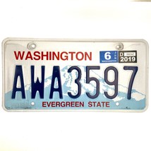 2019 United States Washington Evergreen State Passenger License Plate AW... - $225.96 MXN