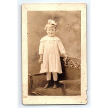 RPPC Real Photo Postcard Smiling Toddler Girl Standing on Chair - $87.01