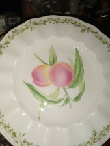 Vintage Mikasa Platinum Bone China Plate Garden Gala Peach  Scalloped edge - $19.90