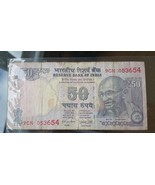 India 2017 50 Rupees Lg Banknote - INSET Ltr L Sec Thread - Auth Circ W/... - $4.79