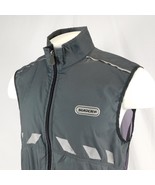 Sugoi Men Gray Vest Cycling Reflective Accents Mesh Back Drawstring Sz L - $19.99