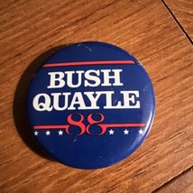 Political Pin Button Bush Quayle 1988 - $5.50