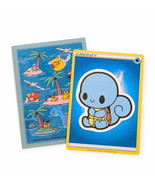Anime Pokemon Vinyl Sticker (AX23): Chibi Squirtle with Water Energy Card - $184.23 MXN