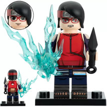Uchiha Sarada Boruto Naruto Next Generations Lego Compatible Minifigure Bricks - £3.14 GBP