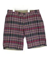 Vtg Polo Ralph Lauren Men&#39;s 36 Reversible Cotton Shorts, Khaki &amp; Madras ... - $36.00