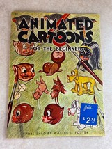 Walter T Foster Animated Cartoons For Beginner&#39;s  Vintage Illustrated Book - $8.90