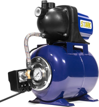 1.6 HP Shallow Jet Water Well Pump with Tank Garden Sprinkler System, Blue - £198.26 GBP