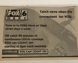 WBRC Fox 6  Print Ad Birmingham Alabama TPA21 - $5.93
