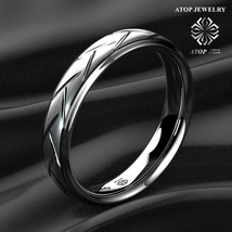 6mm Dome Silver Warrior Brushed Center Tungsten Ring Bridal Band ATOP Jewelry - £22.32 GBP