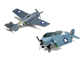 Level 2 Model Kit Grumman F4F-4 Wildcat Fighter Aircraft with 2 Scheme Options 1 - £24.34 GBP