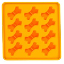 Messy Mutts Dog Framed Silicone Treat Making Mold 10In X 10In Orange - £18.94 GBP