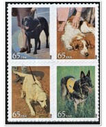 2012 65c Dogs at Work, Military, Therapy, Block of 4 Scott 4604-4607 Min... - $6.89