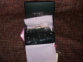 Victoria&#39;s Secret Angel Forever Black Sequin Coin Clutch Purse NEW LAST ONE - £29.65 GBP