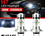 2X H7 Led Headlight High Low Beam Bulb Kit 6000K White 200W 320000Lm Fog... - £20.90 GBP