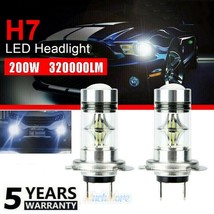 2X H7 Led Headlight High Low Beam Bulb Kit 6000K White 200W 320000Lm Fog... - £20.33 GBP