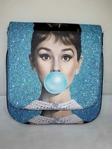 Audrey Hepburn 3D Printed Leather Women Shoulder Bag Colorful Crossbody Art - £50.65 GBP